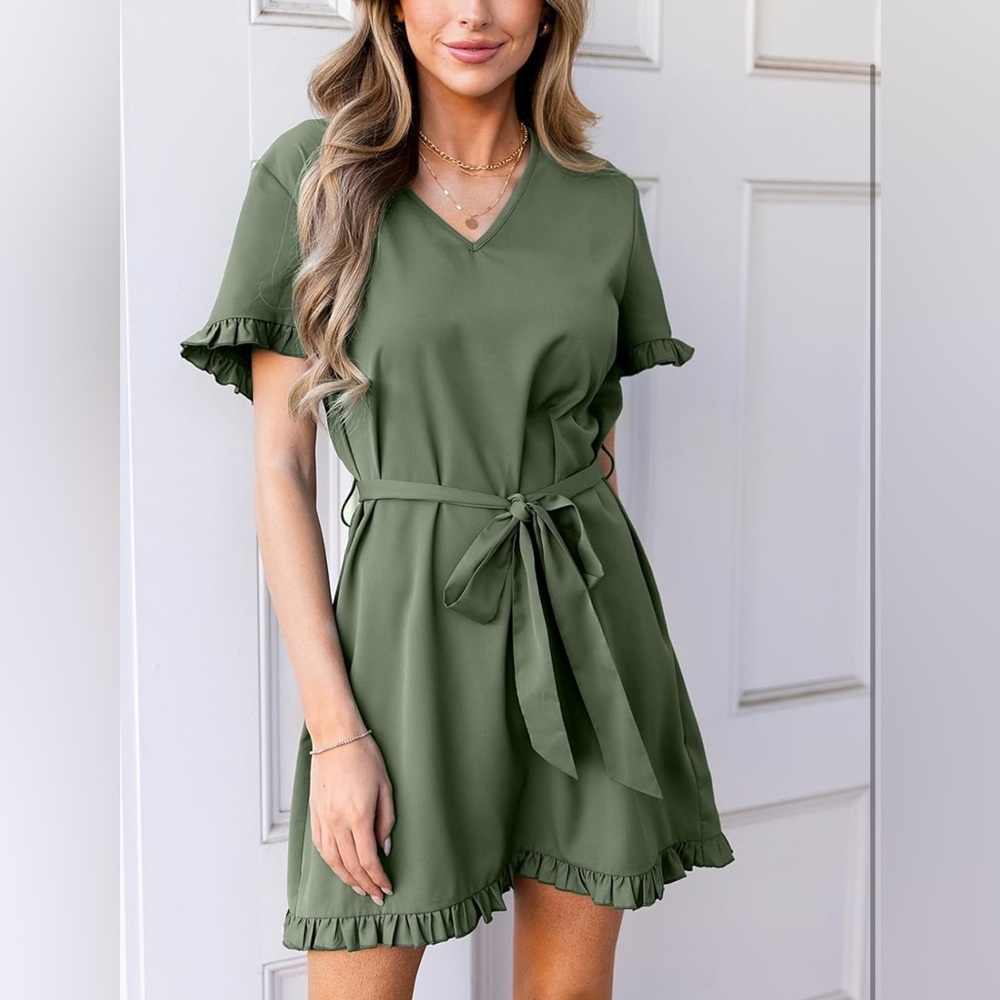 Cupshe Olive Green Mini Dress
